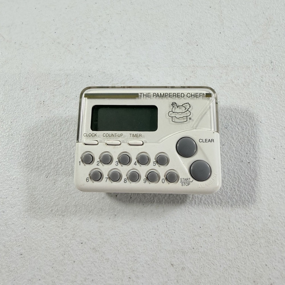 Retired Pampered Chef Digital Clock Timer Model #1900 With Magnetic Clip / Stand